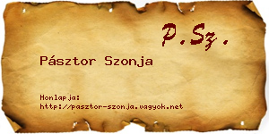 Pásztor Szonja névjegykártya