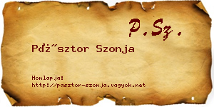 Pásztor Szonja névjegykártya