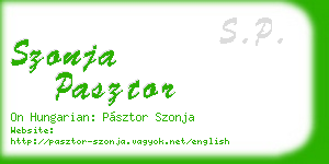 szonja pasztor business card