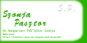 szonja pasztor business card